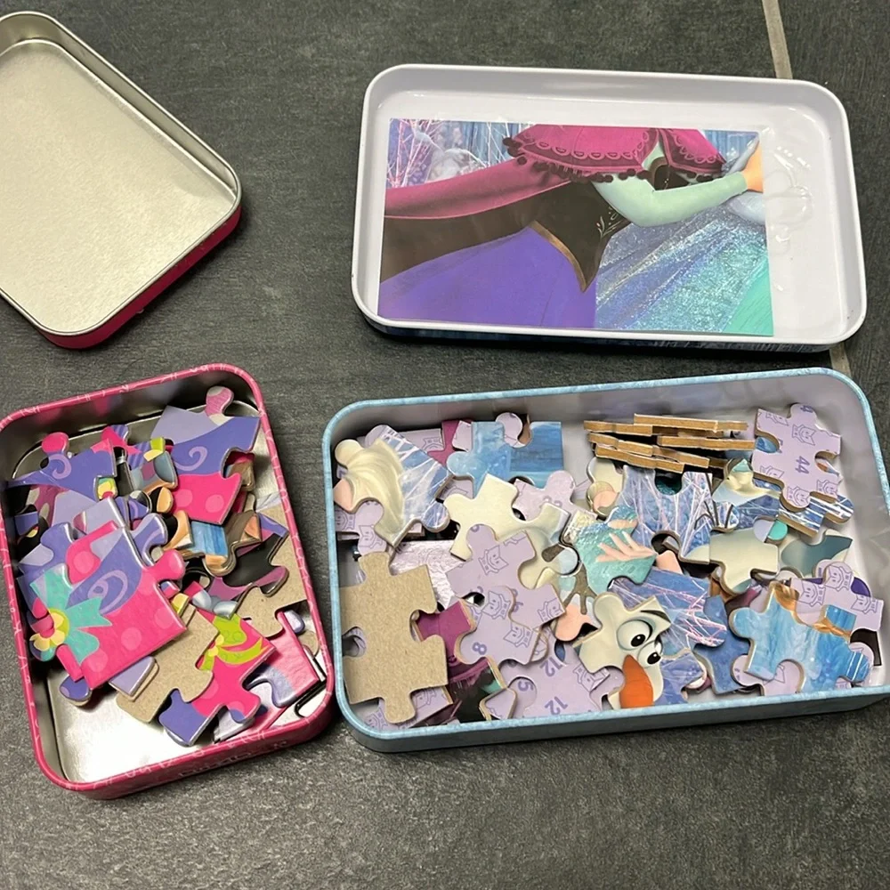Disney Mini Puzzles- set of 2 - Minnie Mouse and Frozen